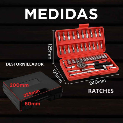 SUPER COMBO DESTORNILLADOR ELECTRICO Y RATCHES