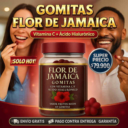 Gomitas Flor de Jamaica + Vitamina C + Ácido Hialurónico