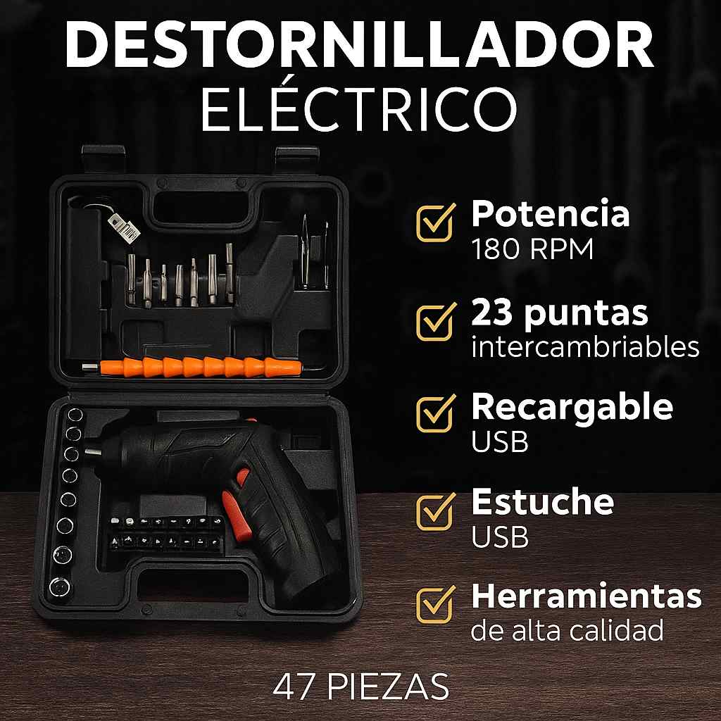 SUPER COMBO DESTORNILLADOR ELECTRICO Y RATCHES