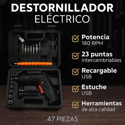 SUPER COMBO DESTORNILLADOR ELECTRICO Y RATCHES